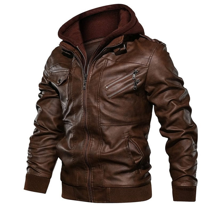 New Men Leather Jackets Autumn Casual Motorcycle PU Jacket BENNYS 