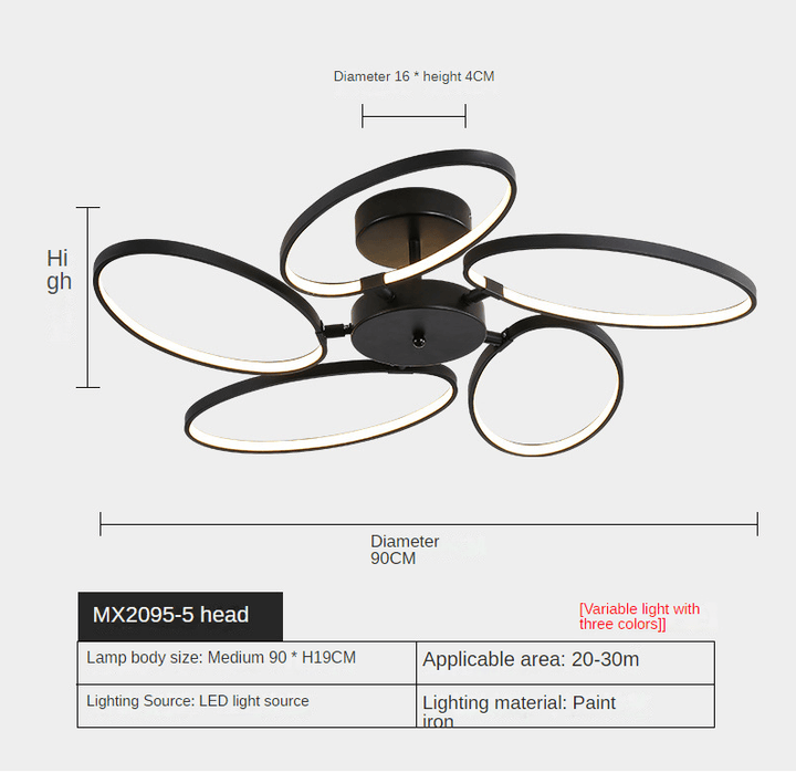 New Modern Minimalist Creative Personality Ring Led Chandelier BENNYS 