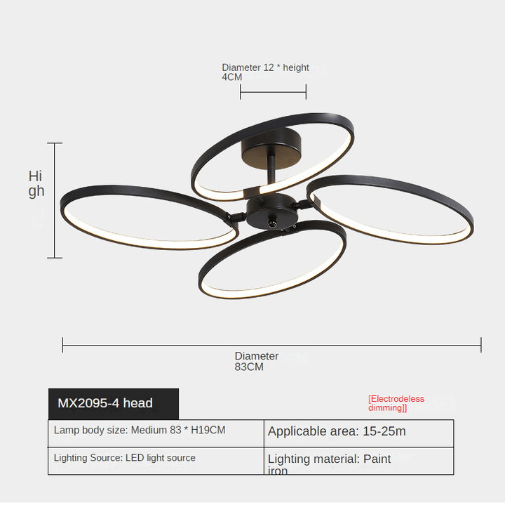 New Modern Minimalist Creative Personality Ring Led Chandelier BENNYS 