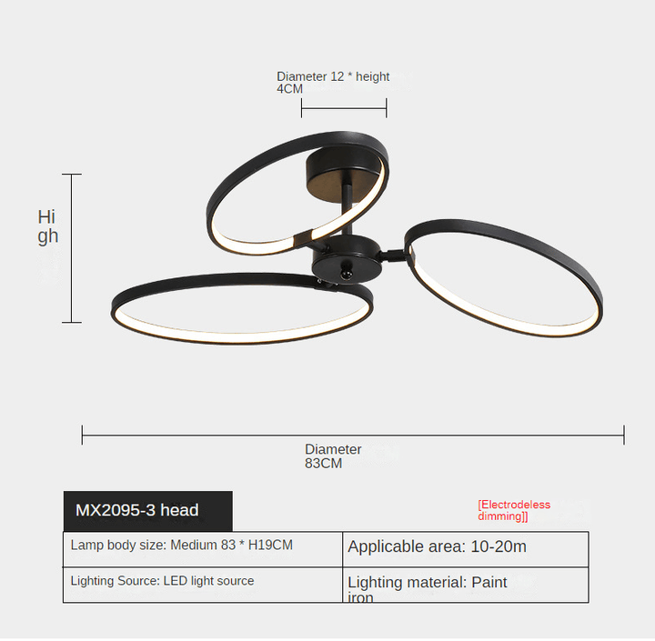 New Modern Minimalist Creative Personality Ring Led Chandelier BENNYS 