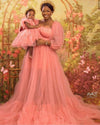 New Mother And Kids Tulle Dresses Long Sleeves A Line Extra Puffy Tulle Dress BENNYS 
