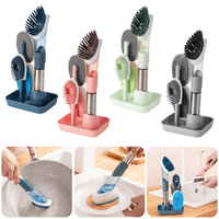 New Multifunctional Dish Brush Household Kitchen Oily Sponge Long Handle Cleaning Brush BENNYS 