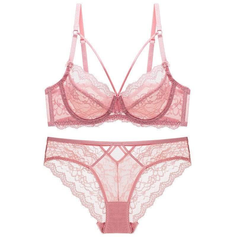 New Plus Size Lace Bra Set Push Up Bras and Panty Set Underwire Linger –  Bennys Beauty World