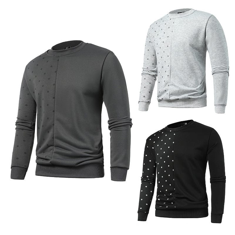 New Trend Printed Large Round Neck Men's Casual Pullover Sweater BENNYS 