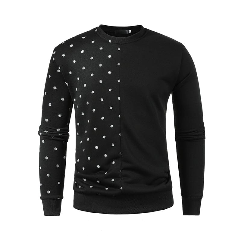 New Trend Printed Large Round Neck Men's Casual Pullover Sweater BENNYS 