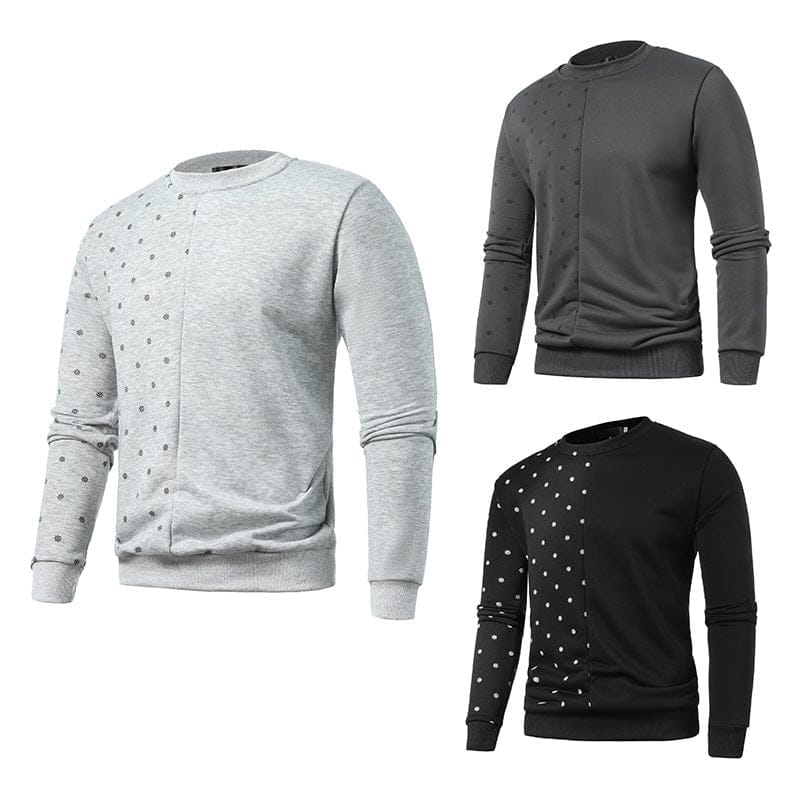 New Trend Printed Large Round Neck Men's Casual Pullover Sweater BENNYS 