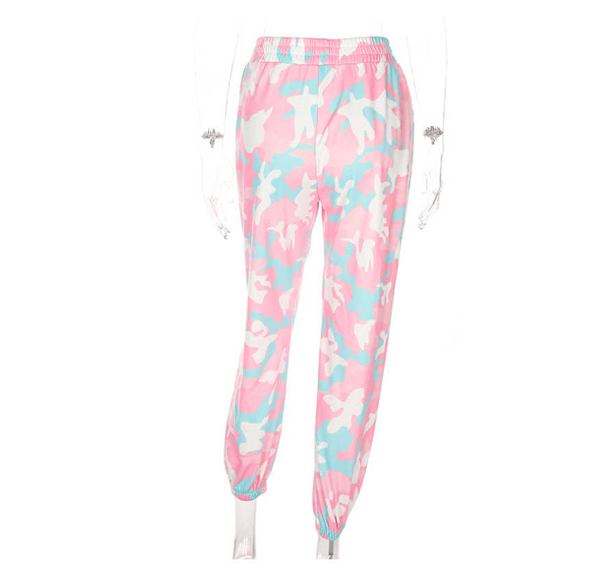 New Women Camouflage Print Trousers Loose Harem Sweatpants BENNYS 