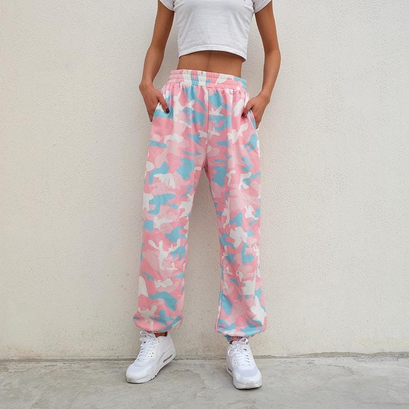 New Women Camouflage Print Trousers Loose Harem Sweatpants BENNYS 