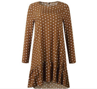 New retro women's fashion polka dot chiffon dress BENNYS 