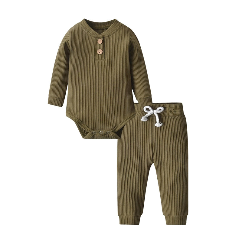 Newborn Baby Boys Girls Clothes Set Cotton Solid Outfits BENNYS 