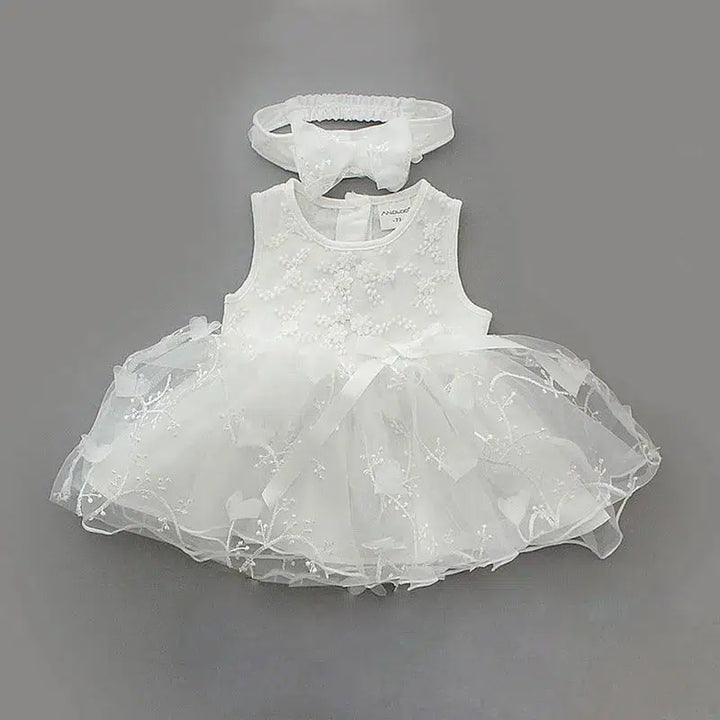 Newborn Baby Girl Dress And Shoes Set