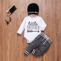 Newborn Infant Baby Boy Clothes Sets 3pcs Little Baby Long Sleeve Romper BENNYS 