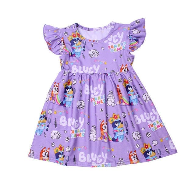 Newest Summer Toddler Girls Dresses Bluey Clothes BENNYS 