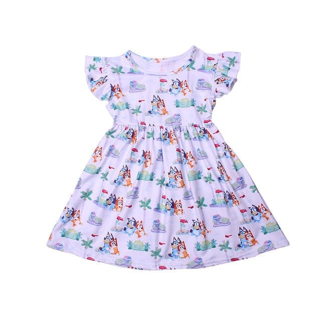 Newest Summer Toddler Girls Dresses Bluey Clothes BENNYS 