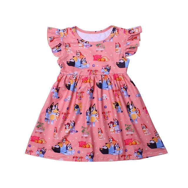 Newest Summer Toddler Girls Dresses Bluey Clothes BENNYS 