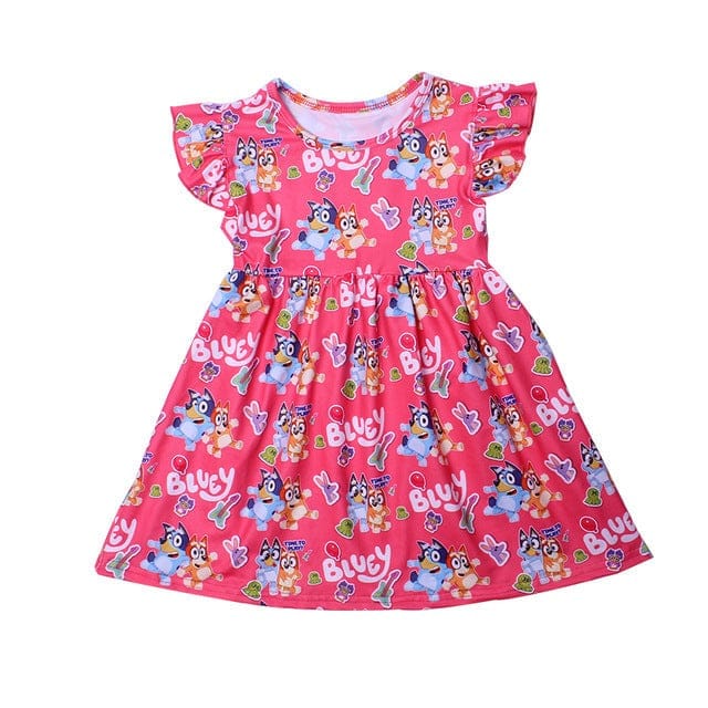 Newest Summer Toddler Girls Dresses Bluey Clothes BENNYS 