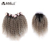 Noble Synthetic Hair Weave Afro Kinky Curly Hair Bundles With Closure BENNYS 
