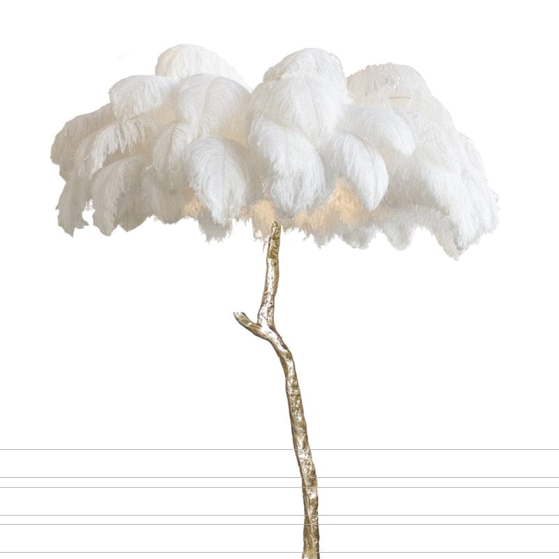 Nordic Ostrich Feather Living Room LED Floor Lamps BENNYS 