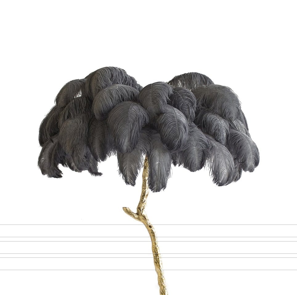 Nordic Ostrich Feather Living Room LED Floor Lamps BENNYS 