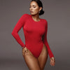 O Neck Long Sleeve Solid Sexy Bodysuit For Women BENNYS 