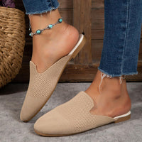 Mesh Sandals Summer Round Toe Slip On Flat Slippers Casual Loafers-shoes-Bennys Beauty World