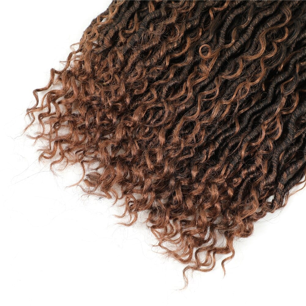 Ombre Brown Synthetic Faux Locs Crochet Braiding Hair Extension BENNYS 