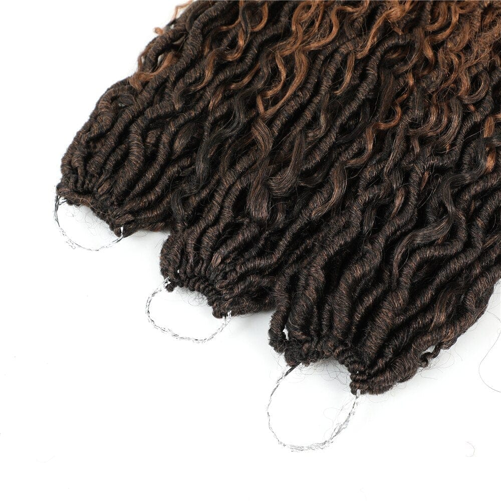 Ombre Brown Synthetic Faux Locs Crochet Braiding Hair Extension BENNYS 