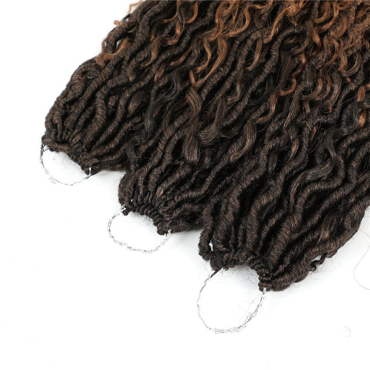 Ombre Brown Synthetic Faux Locs Crochet Braiding Hair Extension BENNYS 