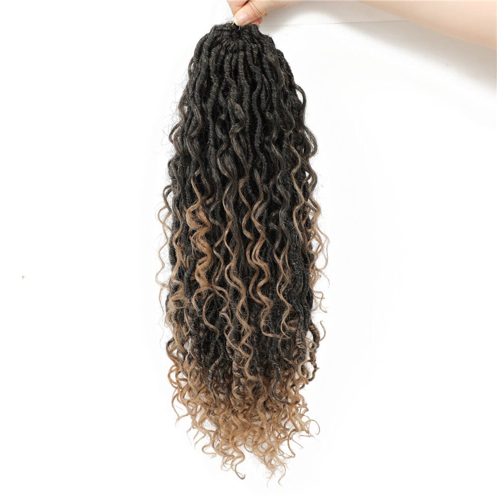 Ombre Brown Synthetic Faux Locs Crochet Braiding Hair Extension BENNYS 