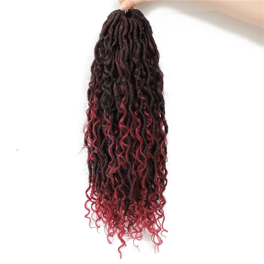 Ombre Brown Synthetic Faux Locs Crochet Braiding Hair Extension BENNYS 