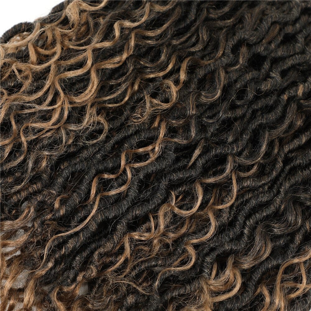 Ombre Brown Synthetic Faux Locs Crochet Braiding Hair Extension BENNYS 