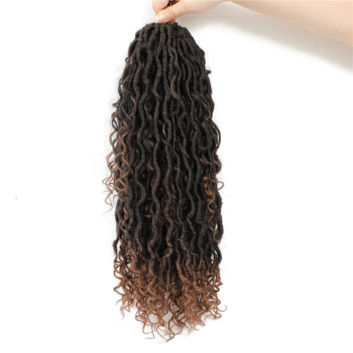 Ombre Brown Synthetic Faux Locs Crochet Braiding Hair Extension BENNYS 