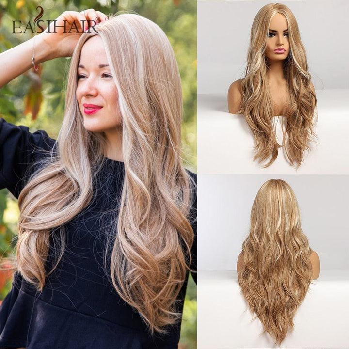 Ombre Synthetic Wigs for Women Wavy Cosplay Wigs Heat Resistant BENNYS 