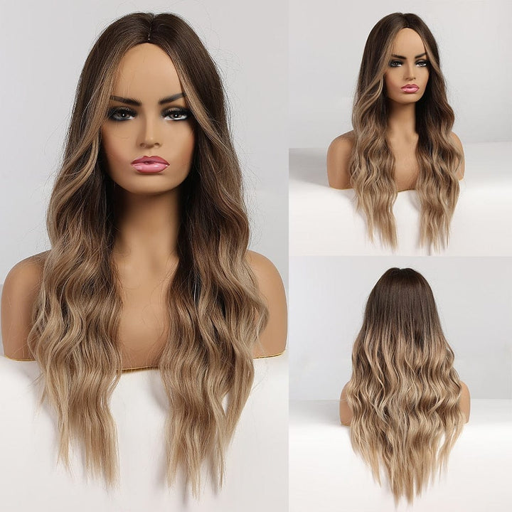 Ombre Synthetic Wigs for Women Wavy Cosplay Wigs Heat Resistant BENNYS 