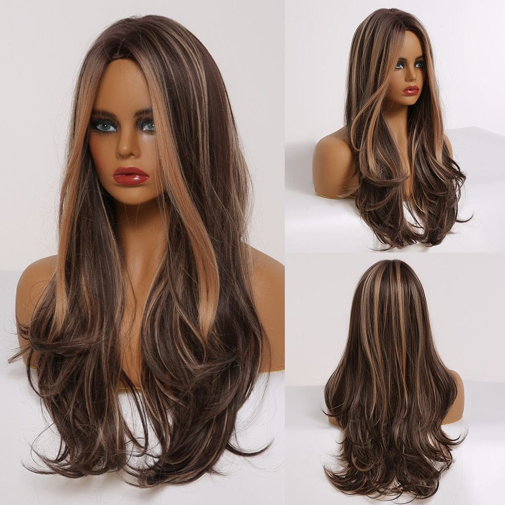 Ombre Synthetic Wigs for Women Wavy Cosplay Wigs Heat Resistant BENNYS 