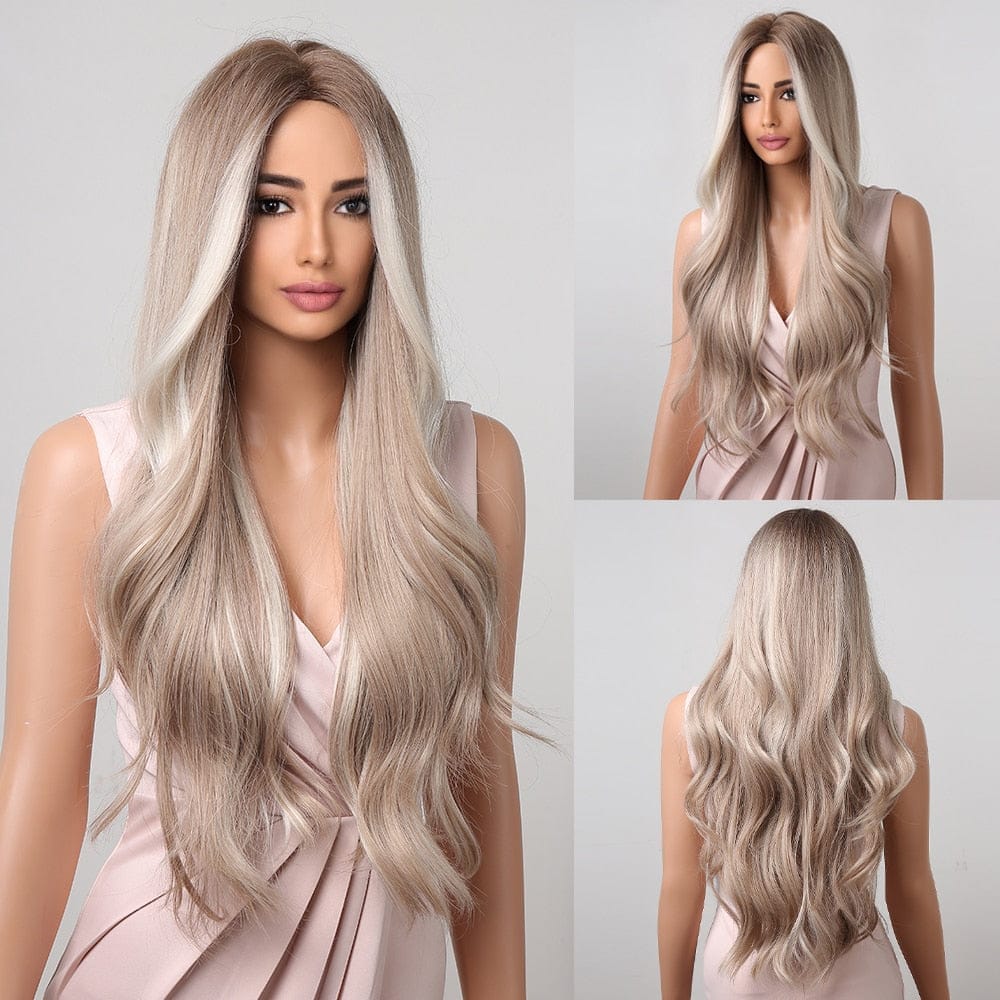 Ombre Synthetic Wigs for Women Wavy Cosplay Wigs Heat Resistant BENNYS 