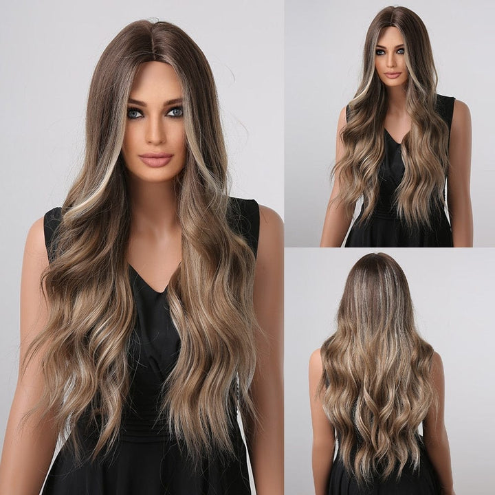 Ombre Synthetic Wigs for Women Wavy Cosplay Wigs Heat Resistant BENNYS 