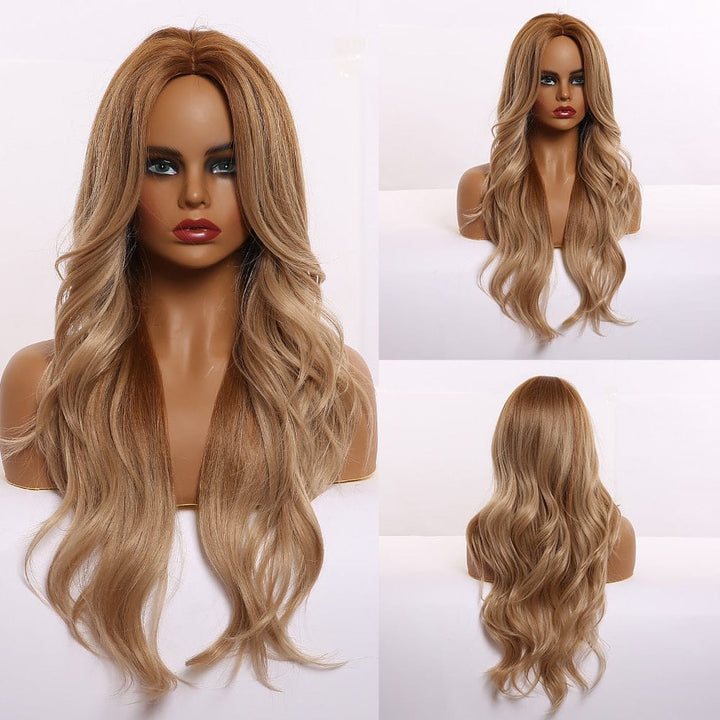 Ombre Synthetic Wigs for Women Wavy Cosplay Wigs Heat Resistant BENNYS 