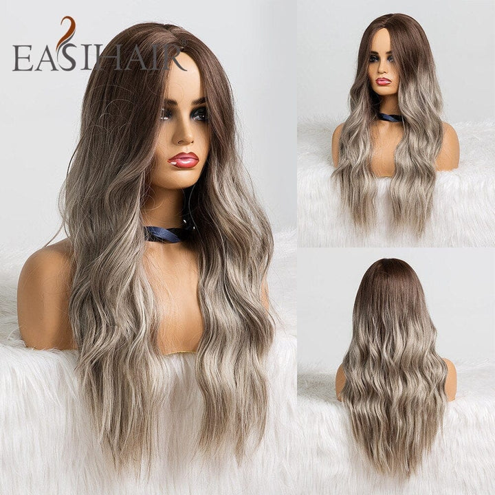 Ombre Synthetic Wigs for Women Wavy Cosplay Wigs Heat Resistant BENNYS 