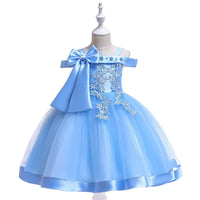 One Shoulder Strap Dress Girls Bow Princess Dress BENNYS 