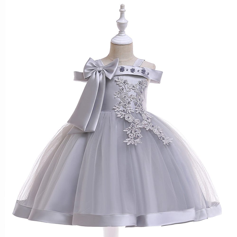 One Shoulder Strap Dress Girls Bow Princess Dress BENNYS 