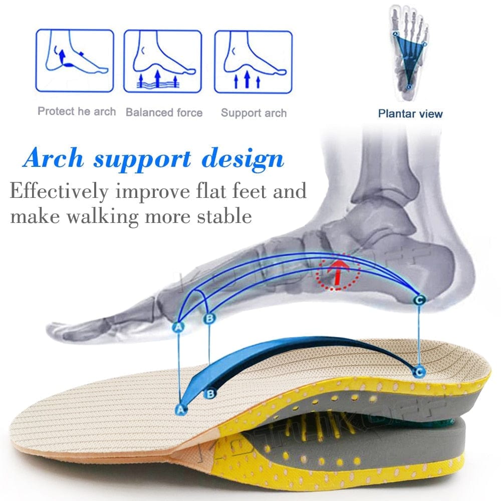 Orthopedic Insoles Orthotics Flat Foot Health Sole Pad For Shoes BENNYS 