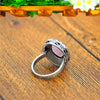 Oval Pink Quartz Amethysts Jades Natural Stone rings For Women BENNYS 