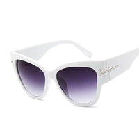 Oversized Sunglasses Woman Big Frame Cat Eye Gradient Lens Sun Glasses BENNYS 