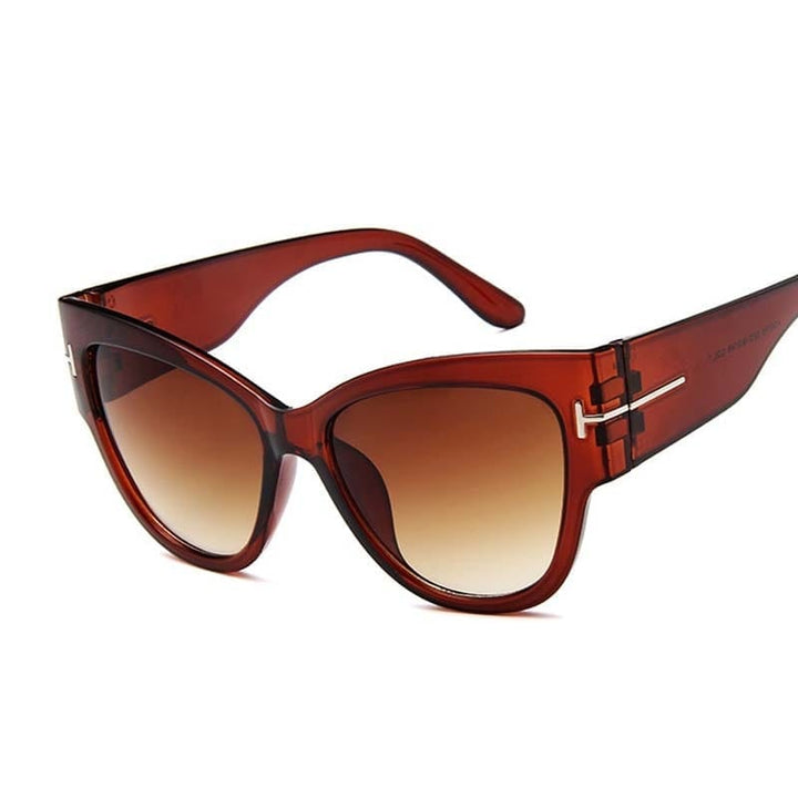 Oversized Sunglasses Woman Big Frame Cat Eye Gradient Lens Sun Glasses BENNYS 