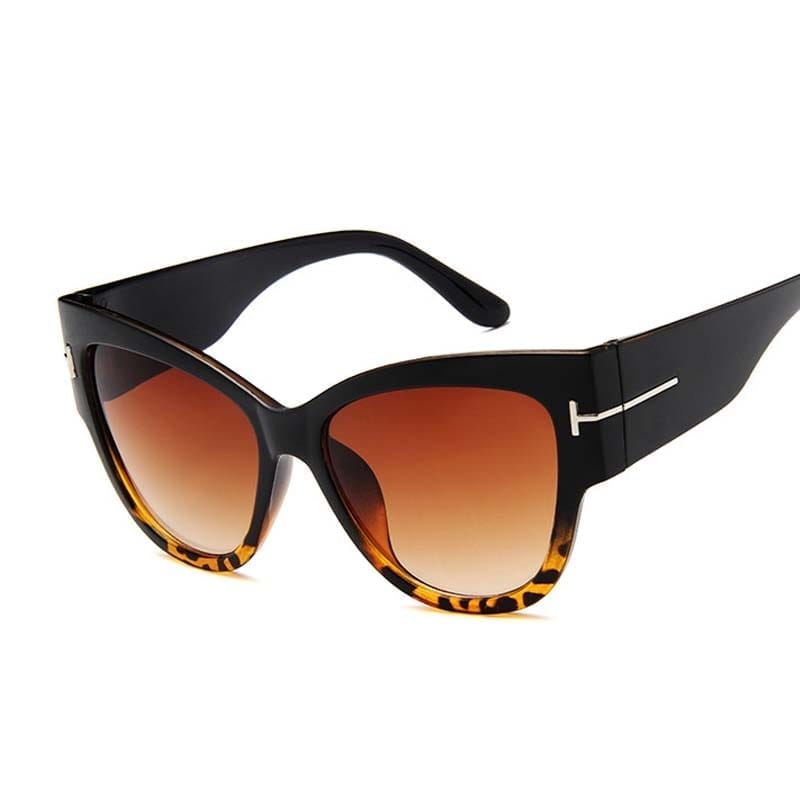 Oversized Sunglasses Woman Big Frame Cat Eye Gradient Lens Sun Glasses BENNYS 