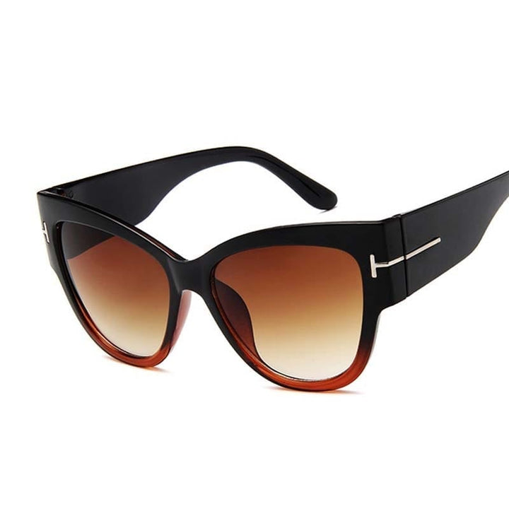 Oversized Sunglasses Woman Big Frame Cat Eye Gradient Lens Sun Glasses BENNYS 