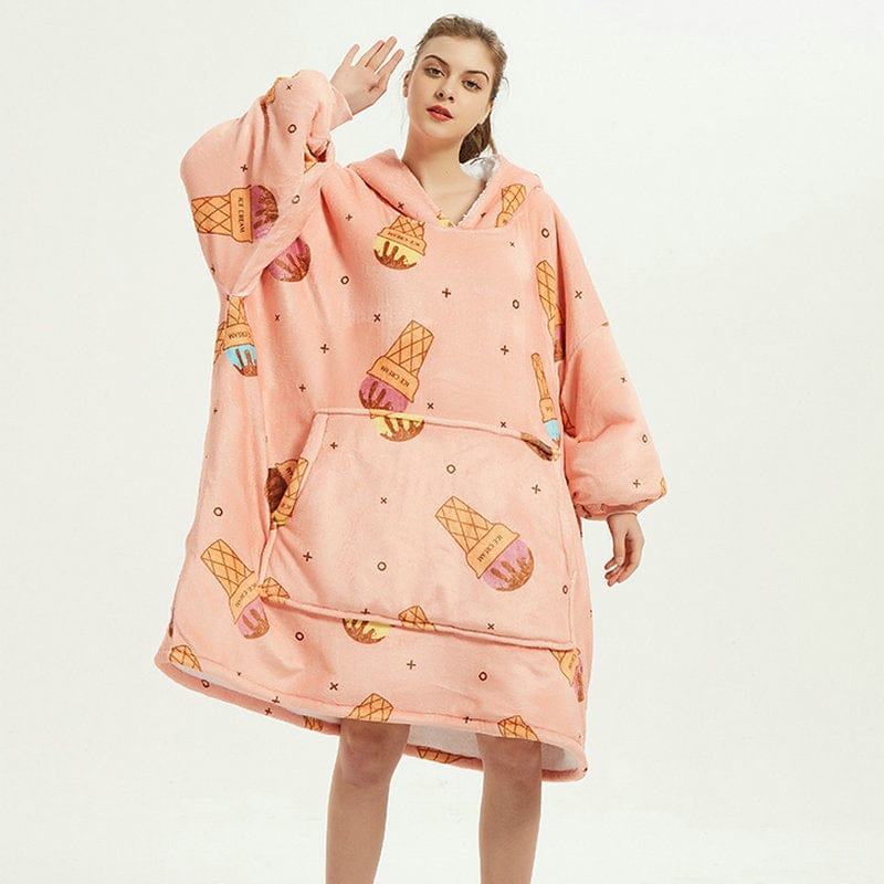 Oversized Wearable Blanket Hoodie Winter Cute  Home-wear BENNYS 