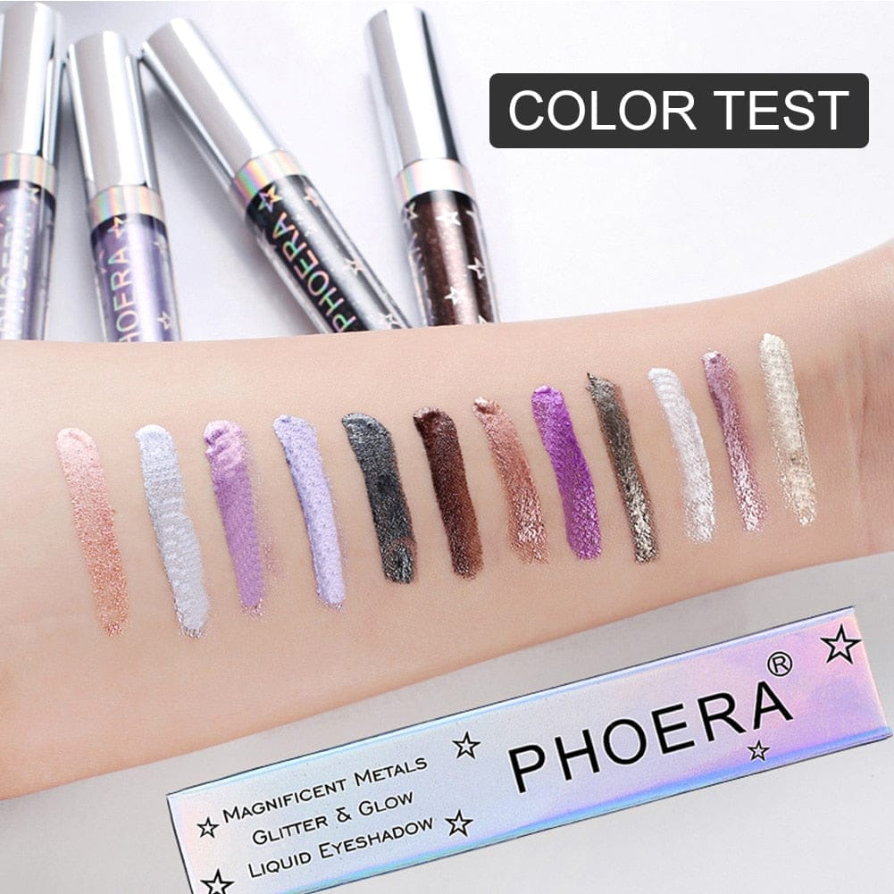 PHOERA Liquid Eyeshadow Metallic Diamond Shiny Pigmented Eye Shadow BENNYS 