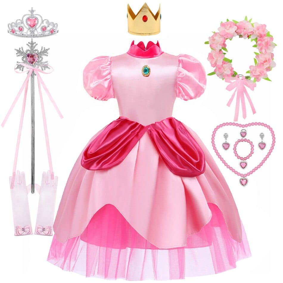 Peach Princess Cosplay Dress Girls Fancy Clothes BENNYS 